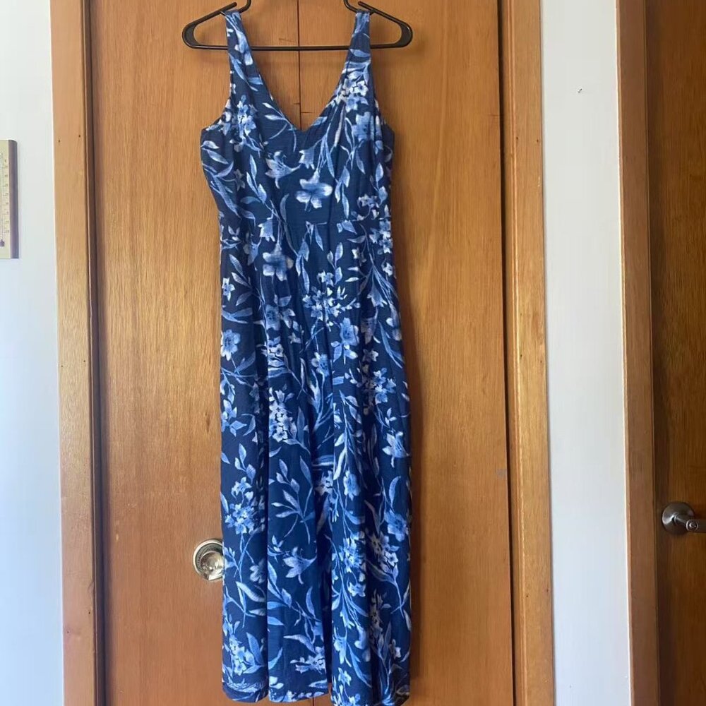 Blue foral summer dress